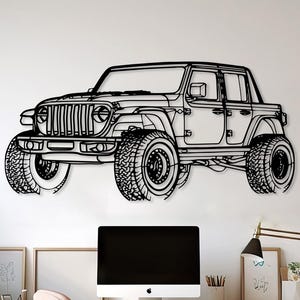 Off Road Metal Car Art, 4x4 Car Wall Decor, Offroad Fans Gift, Man Cave Large Car Decor, 4x4 Car Sign, Adventure Car, Outdoor Car Lover Gift
