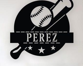 Cartello da parete personalizzato con scritta "Ballboard", regalo per giocatore di baseball, decorazione per tifosi sportivi, decorazione per la "Man Cave", idea regalo per il baseball, decorazione da parete personalizzata con scritta "Ballboard"