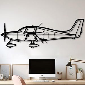 Metal Airplane Wall Art, New Pilot Gift, Flight School Airplane, Aviation Enthusiast Metal Art,Small Plane Wall Decor,Flight Graduation Gift