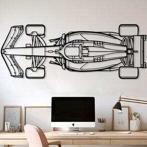 Motorsport Racing Car Decor Metal Art, Car Sports Lover Gift, Performance Car Top View, Pit Stop Racing Car Decor,Sport Racing Car Gift