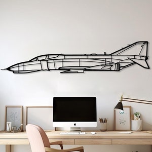 F-4 Phantom Aircraft Metal Art, Airplane Wall Decor, Aviation Gift, Pilot Room Decor, Military Aircraft Wall Art, Fighter Jet Pilot Gift