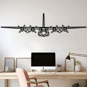 Aereo militare americano extra large, aereo da trasporto militare, regalo per gli amanti dei piloti dell'aeronautica, decorazione da parete in metallo a forma di aereo di grandi dimensioni