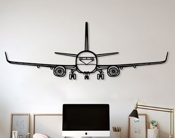 Airplane Metal Wall Art, Airplane Wall Art Decor, Airplane Wall Decor, Pilot Gift, Large Airplane, Aviation Wall Decor,Aviation Lover Gift
