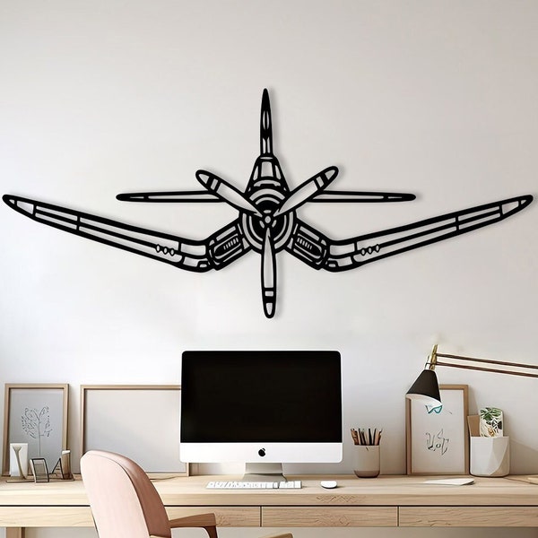 American Fighter Aircraft Silhouette, Metal Warplane Silhouette Decor, Military Aircraft Decor, Aerobatic Plane,Best Pilot Gift,Aviator Gift