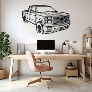 Customized Metal Truck Name Wall Art, Truck Lover Gift, Personalized Truck Sign, Car Pickup Enthusiast Decor, Custom Off-Road Lover Dad Gift