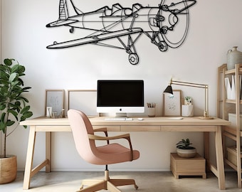 Military Trainer Metal Aircraft Wall Art, US Army Aircrafts Decor,Pilot Training Aircraft,New Pilot Gift,Aviation Decor,Classic Plane Gift