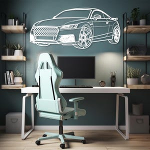 Stylish car-themed home decor piece for automotive fans