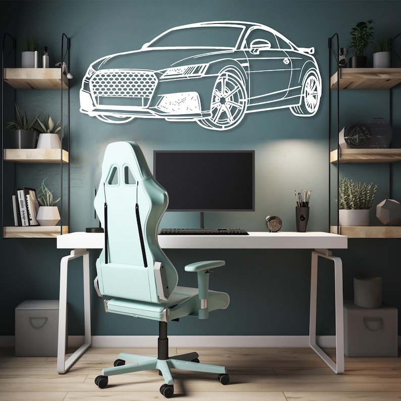 Stylish car-themed home decor piece for automotive fans