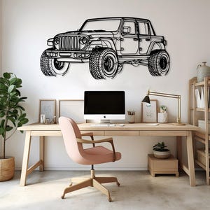 Detailed muscle car metal wall art for home or office