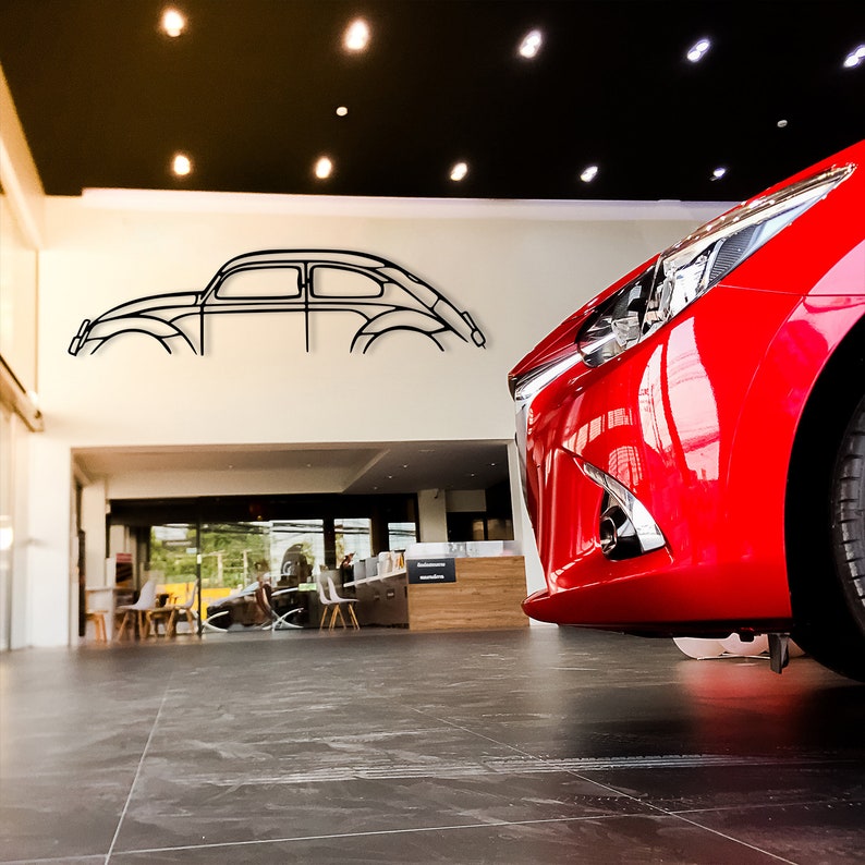 Classic Car Silhouette, Metal Wall Art, Gift for Him,classic Car Lover Gift,husband Gift,classic