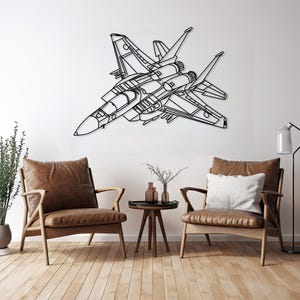 Military Aircraft Decor Metal Wall Art, Fighter Aircraft Decor,Air Force Decor,Jet Bomber Aircraft Wall Hanging,Strike Plane Art
