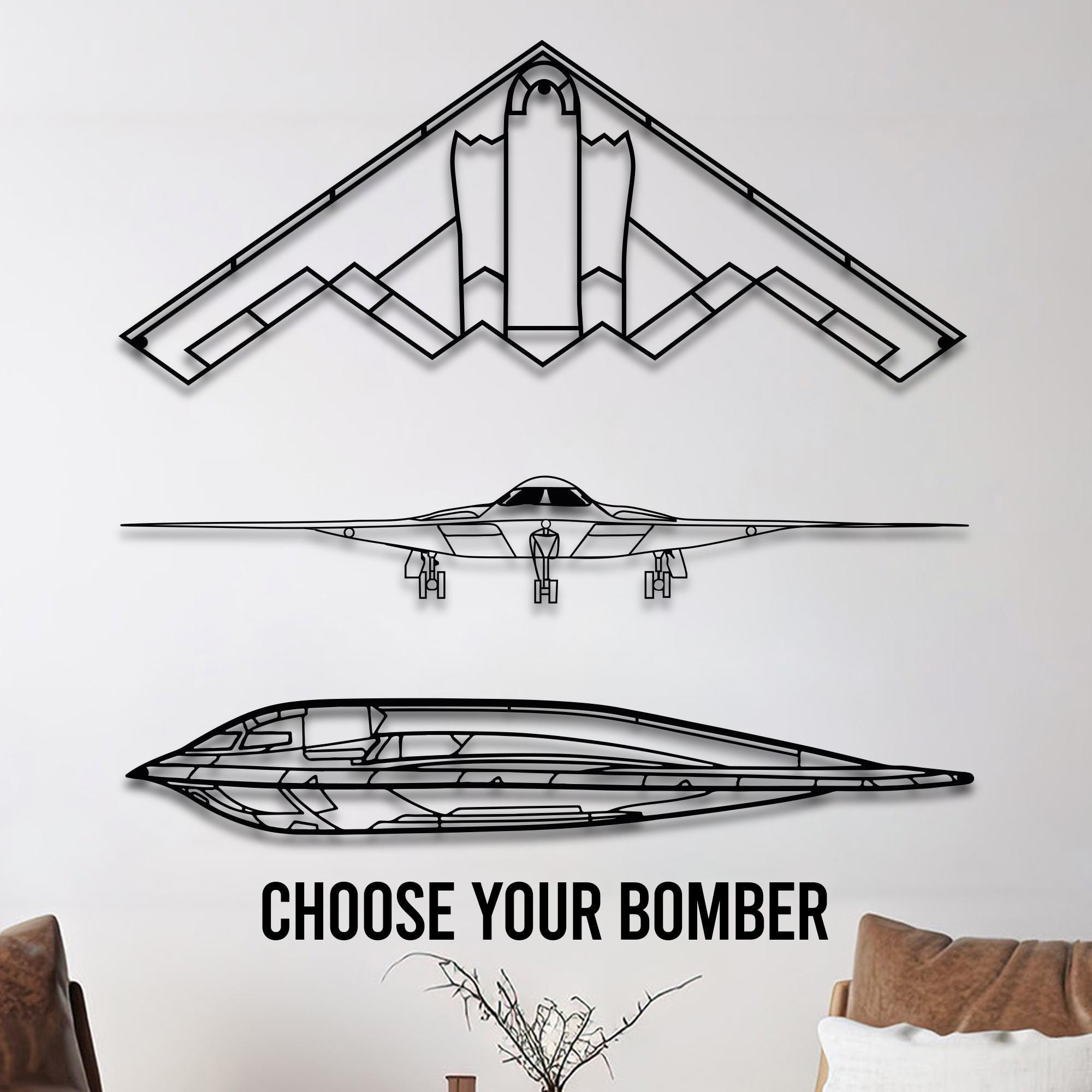 ステルス爆撃機の金属製壁掛けアート、7月4日のギフト、アメリカ空軍の