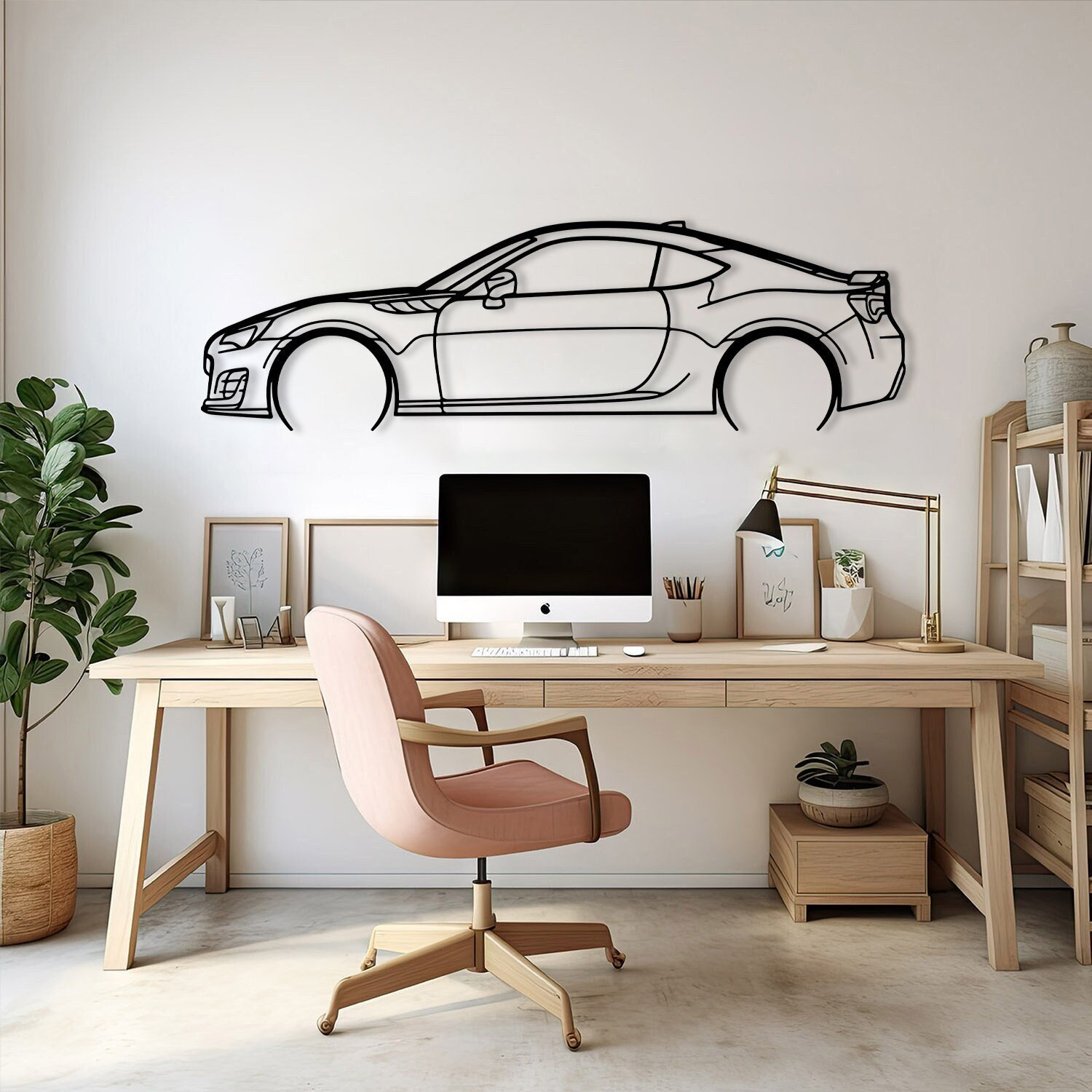 Sports Coupe Car Metal Decor, Japanese Car Wall Art, Performance Car Wall Decor, Car Man Cave Gift, Racer Man Gift, Car Game Room Decoration