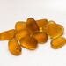 Amber Sea Glass Chunks- recycled sea glass beads- beach glass beads- cultured sea glass beads- designer beads- chunky beads- nugget beads