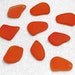 Tangerine Freeform Pendants- recycled sea glass beads