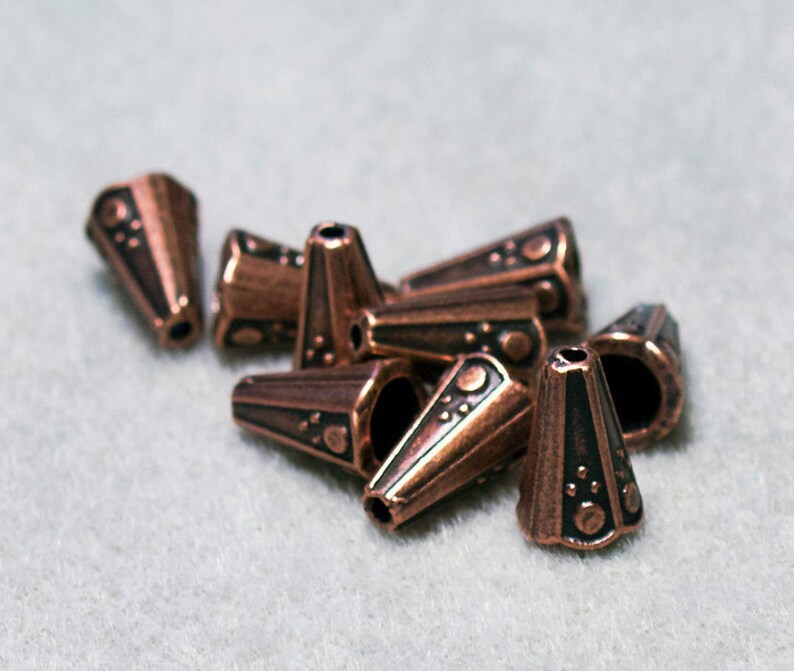Antique Copper Cones Jewelry Findings Etsy