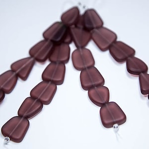Amethyst  Inlet- recycled sea glass beads