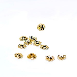 Tiny Flower beadcaps-jewelry findings image 1