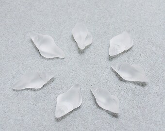 Crystal Baby Conchs- recycled sea glass pendants