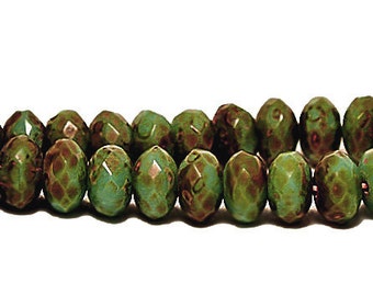 Stone Turquoise- premium Czech glass beads