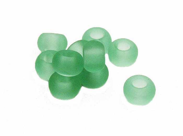 Large Hole Seagreen Sea Glass Beads recycled sea glass beads Etsy