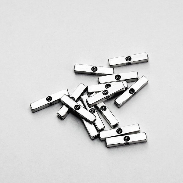 Antiqued Silver Spacer Beads- beading supplies- jewelry supplies- designer beads- rectangle beads- silver spacers- spacer beads- economical