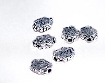 Little Gem-  antiqued silver pewter beads- designer beads- metal beads- spacer beads- silver spacers- ethnic style beads- tribal beads