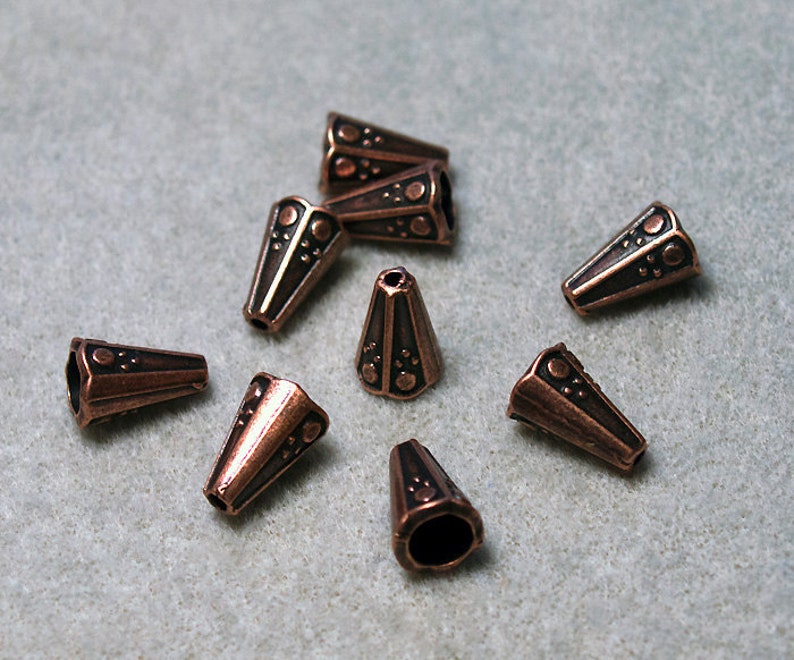 Antique Copper Cones Jewelry Findings Etsy