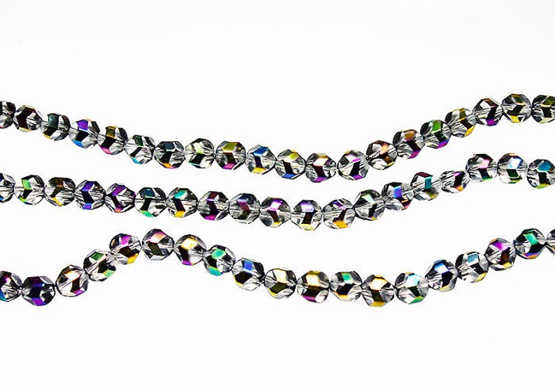 Rainbow Crystals Crystal Beads Faceted Beads Glass Beads Etsy