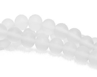 Clear Seaglass Babies- recycled sea glass beads
