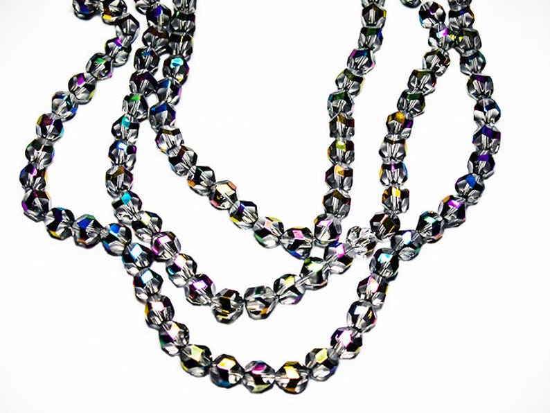 Rainbow Crystals Crystal Beads Faceted Beads Glass Beads Etsy