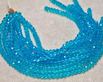 Turquoise Crystal- faceted crystal beads- beading supplies- for jewelry making