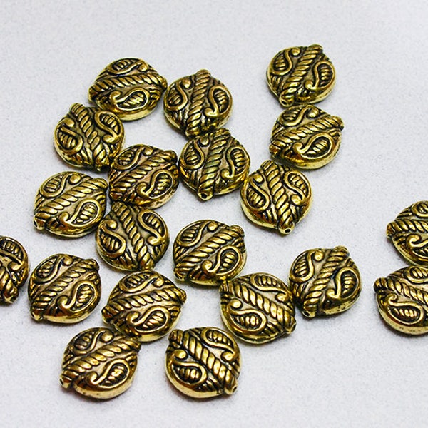 Gold Ethnic Style Beads- metal beads- pewter beads- spacer beads- focal beads- beading supplies- jewelry making supplies- designer beads