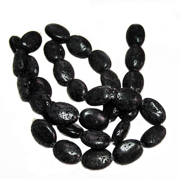 Lava- black lava beads-designer beads-18x33mm black beads-real lava beads-tribal beads-rustic beads-jewelry supplies-beading supplies