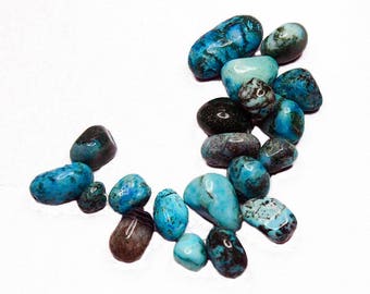 Turquoise Blue Moss Agate Pebbles- gemstone beads- moss agate beads- dyed beads- designer beads- jewelry supplies- beading supplies- stone