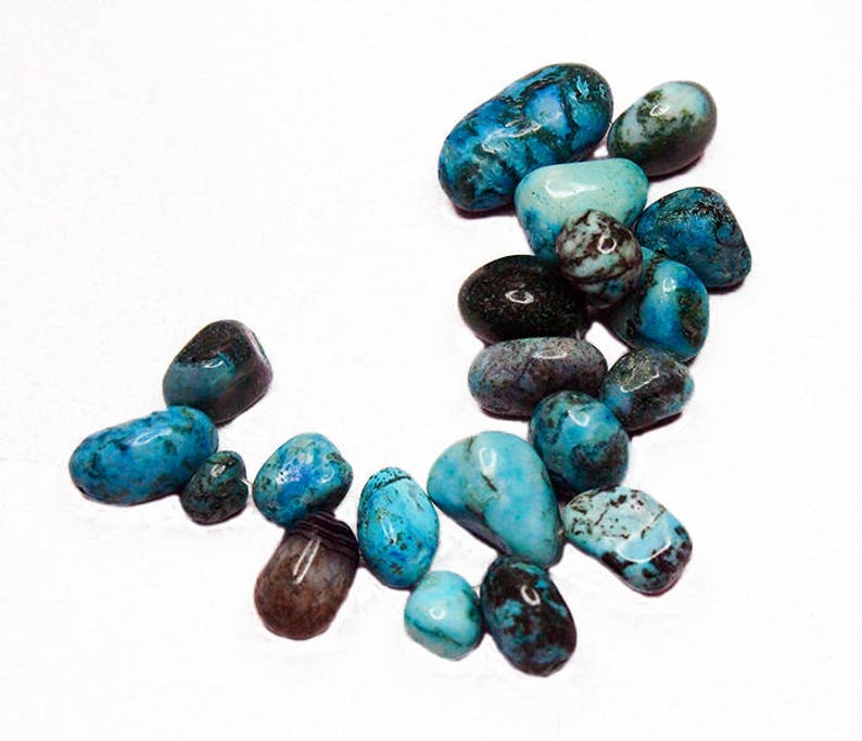 Turquoise Blue Moss Agate Pebbles Gemstone Beads Moss Agate | Etsy