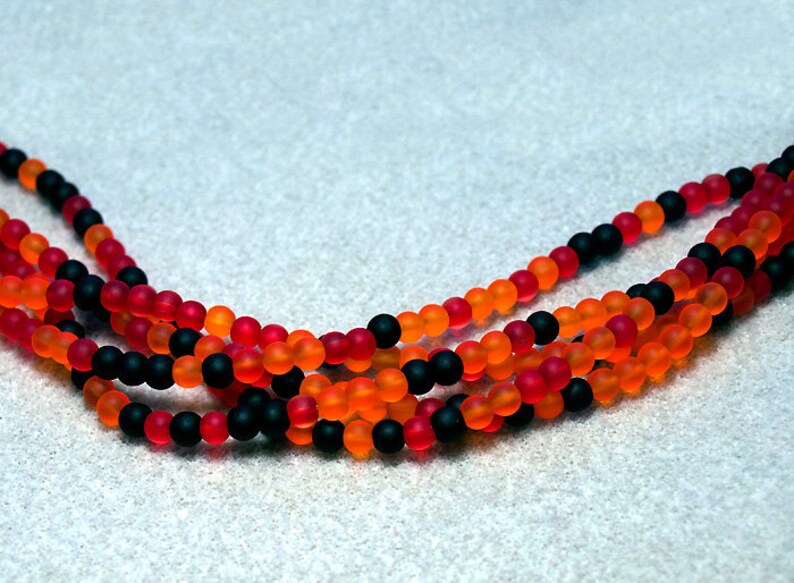 Fiesta recycled sea glass beads image 1