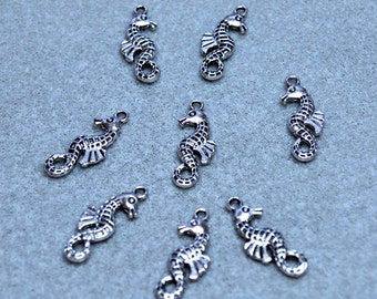 Silver Pewter Seahorse Charms