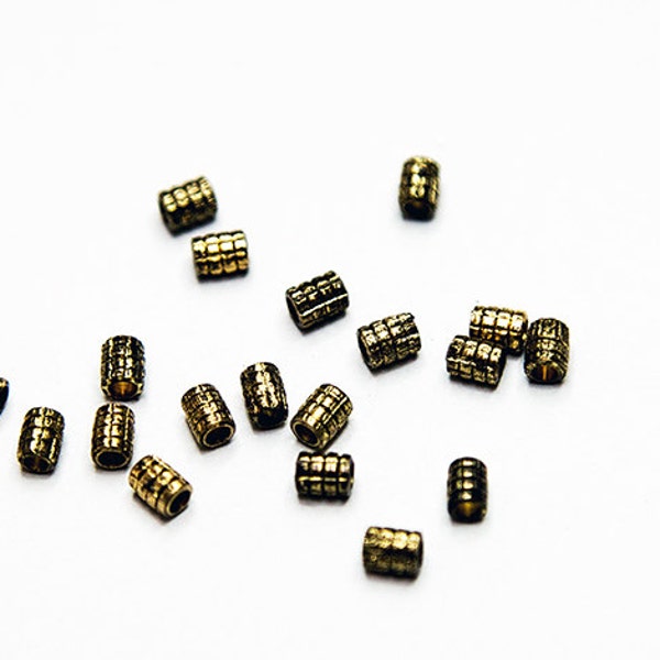 Antiqued Brass Spacer Beads- metal spacer beads- vintage style spacer beads- metal spacers- bronze spacer beads- jewelry supplies- beading