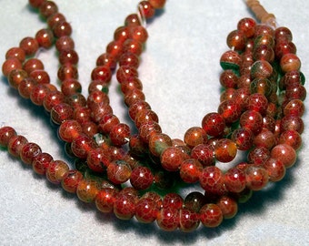 Medium Red Crabs- gemstone beads