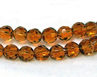Cristaux tchèques dorés - perles à facettes - bijoux et fournitures pour perles