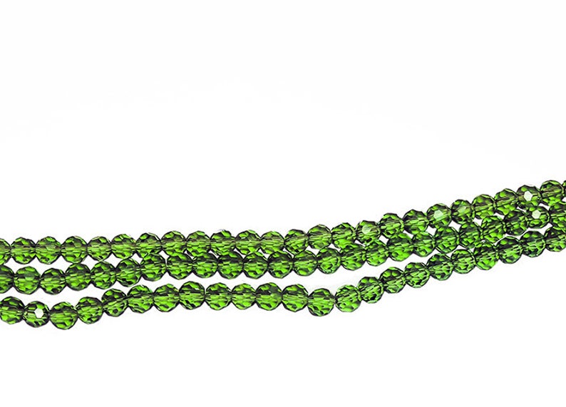 Emerald Green Round Crystals Beads Designer Beads Crystal Etsy