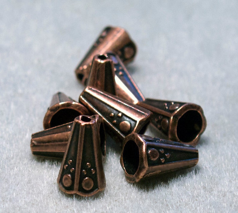 Antique Copper Cones Jewelry Findings Etsy