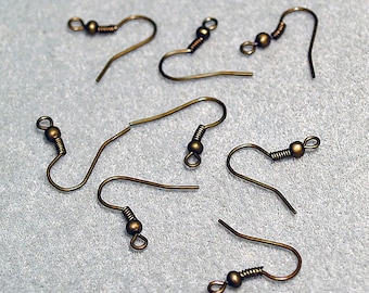 Quality Antique Bronze Earwires- Jewelry Findings