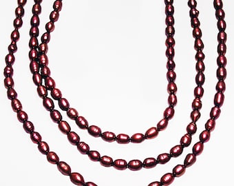 Cerise Cultured Pearls- beading and jewelry supplies- designer beads