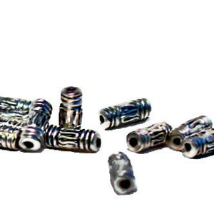 Tibetan Silver Wire Beads Bali Style pewter beads designer beads silver tube beads beading supplies ethnic beads vintage beads image 3
