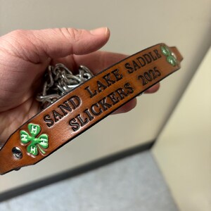 4-H Goat Collar Custom Made to Order | Personalize it for your Goat or Club image 2