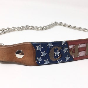 Goat Collar Custom Made to Order, Antique Flag image 2