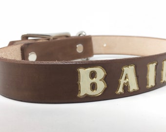 Irish Dog Collars - Leather - Dog Collars - Designer Dog Collars - Bailey