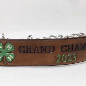 4-H Goat Collar Custom Made to Order, Personalize it for your Goat or Club image 4